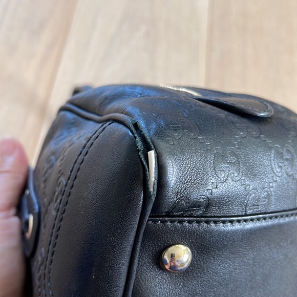 Gucci Black Guccissima Leather Princy Boston Bag with duster bag - Picture 8 of 16